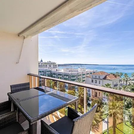 Flat With Terrace Sea View 4p 2br - Croisette Mondrian Cannes